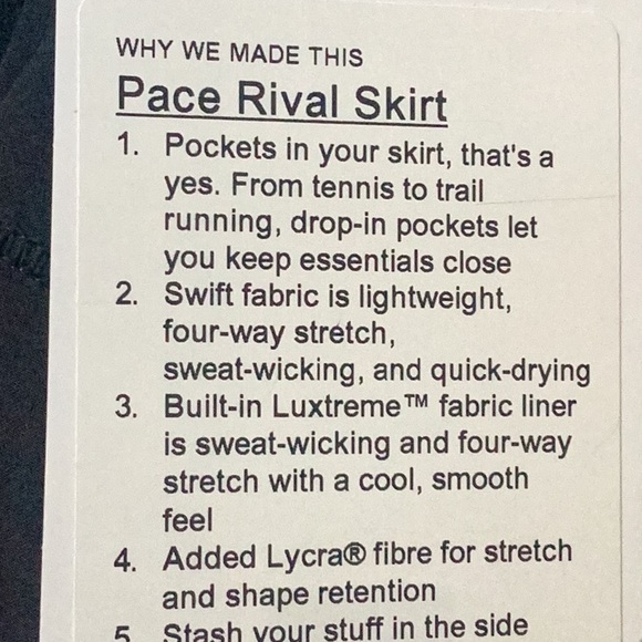 Lululemon pace rival skirt - Picture 7 of 7